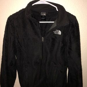 North face fuzzy zip up